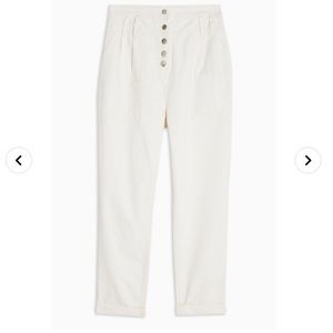 Topshop Ecru 80s Mensy Pants